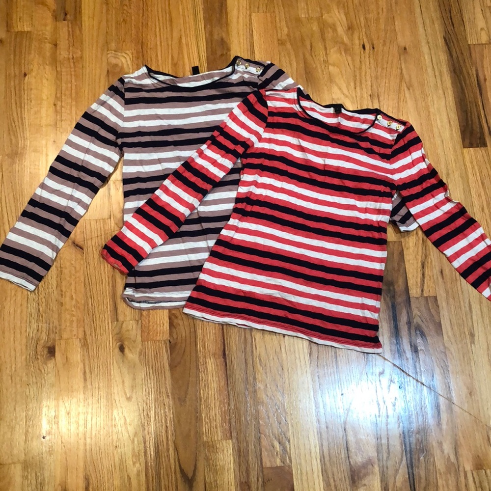 2 for 1 super soft striped long sleeve Jcrew tops